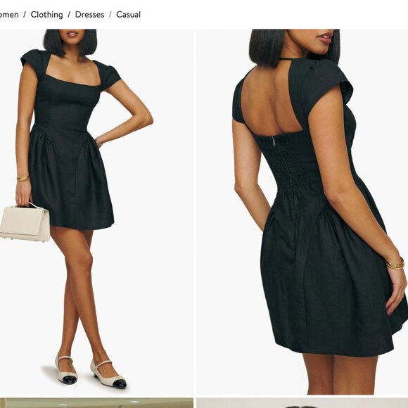 Reformation Dresses & Skirts - Oaklyn Cap Sleeve Linen Minidress size 2 NWT